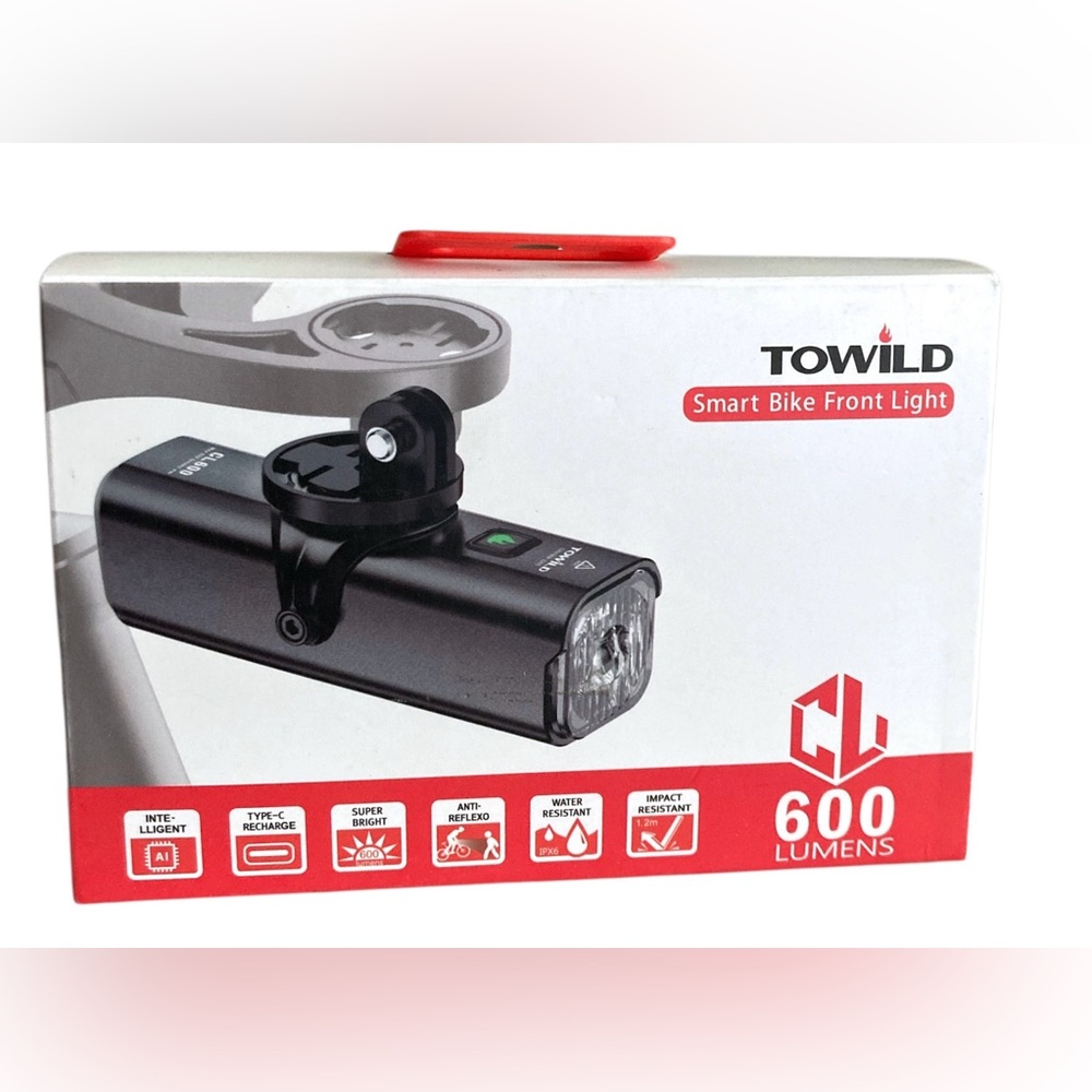 New Smart Bike Front Light 600 Lumens Rechargeable